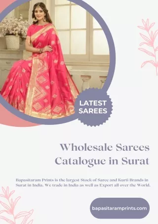 Wholesale Sarees Catalogue in Surat