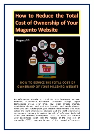 an ecommerce website is crucial for your business