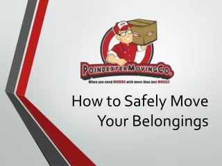 How to Safely Move Your Belongings