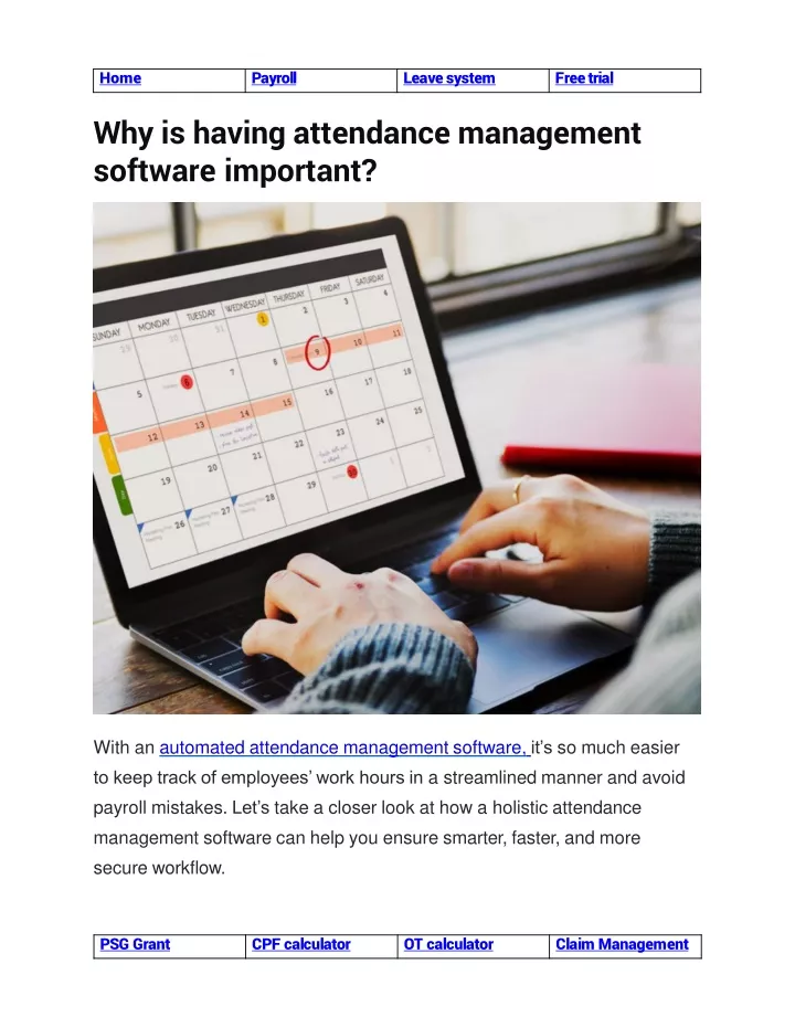 why is having attendance management software important