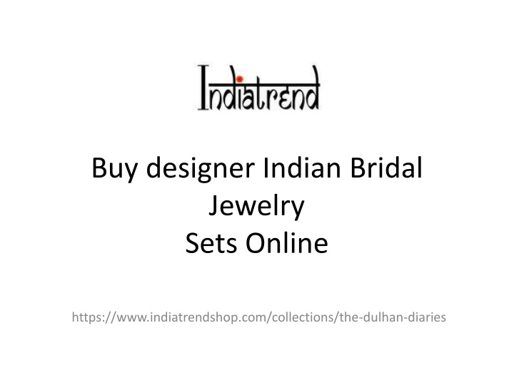 buy designer indian bridal jewelry sets online