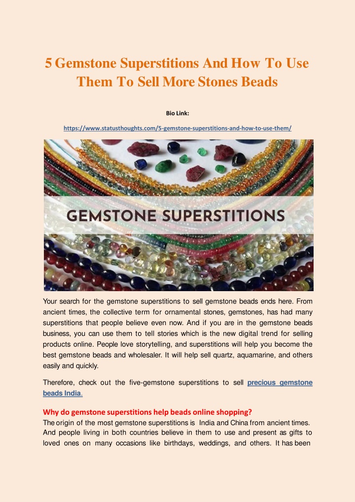 5 gemstone superstitions and how to use them to sell more stones beads