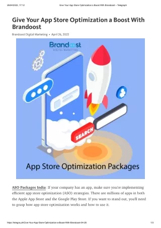 Give Your App Store Optimization a Boost With Brandoost