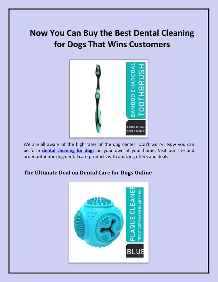 now you can buy the best dental cleaning for dogs