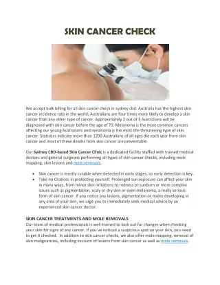 skin cancer check