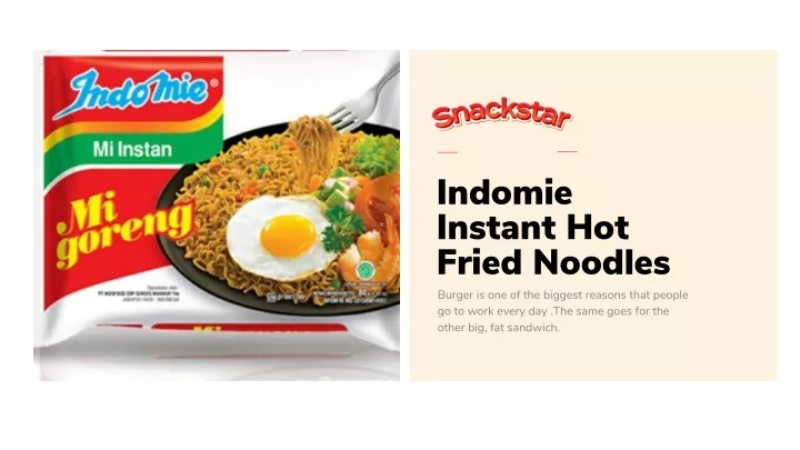 indomie instant hot fried noodles burger