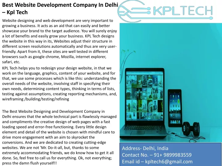 best website development company in delhi kpl tech