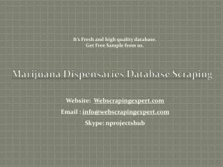 marijuana dispensaries database scraping