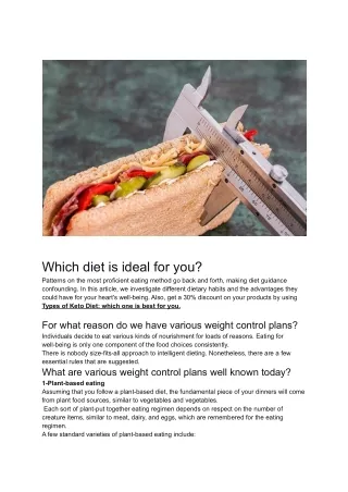 which diet is ideal for you patterns on the most