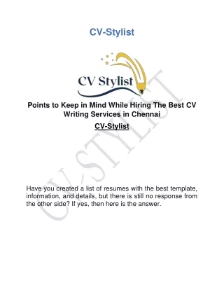 cv stylist