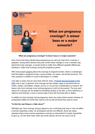 what are pregnancy cravings a minor hoax