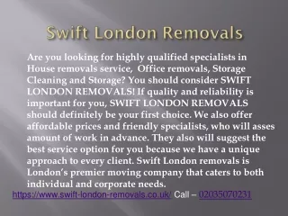 swift london removals