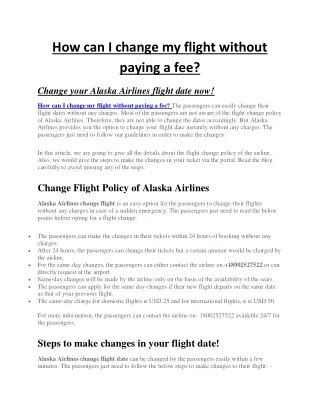How can I change my flight without paying a fee cheapestflightsfare.com