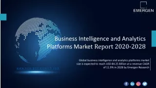 Business Intelligence and Analytics Platforms Market Size Worth USD 84.25 Billio
