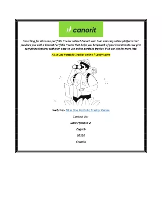 All In One Portfolio Tracker Online  Canorit.com