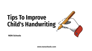 Tips To Improve Child's Handwriting - NSN Schools
