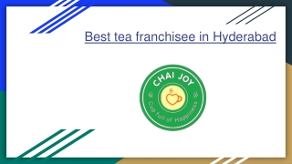 Best tea franchisee in Hyderabad