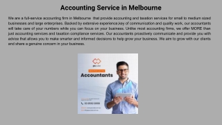 Business Accounting service in Melbourne