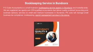 Bookkeeping service in Services Bundoora
