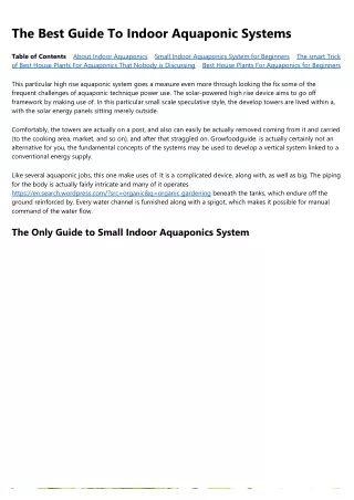 the best guide to indoor aquaponic systems