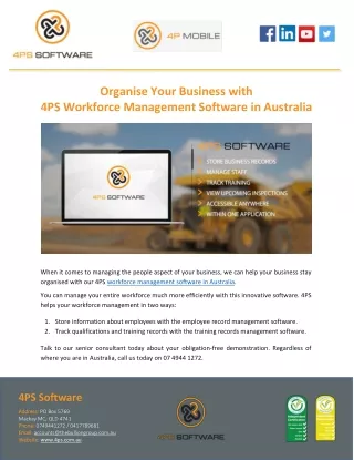 Organise Your Business with 4PS Workforce Management Software in Australia