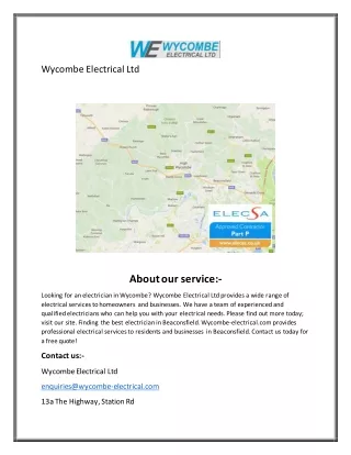 Electrician Wycombe  Wycombe-electrical