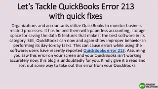let s tackle quickbooks error 213 with quick fixes