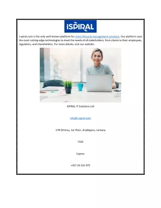 Client Lifecycle Management Solutions  I-spiral.com