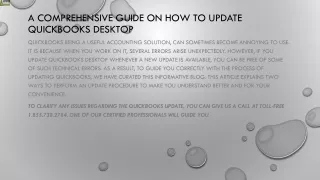 a comprehensive guide on how to update quickbooks desktop