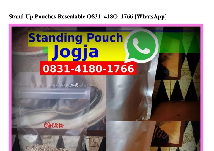 stand up pouches resealable o831 418o 1766
