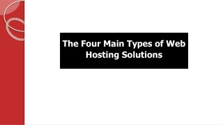 the four main types of web hosting solutions