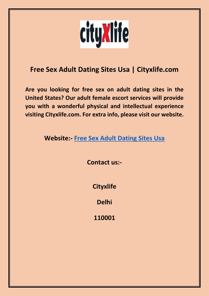 free sex adult dating sites usa cityxlife com