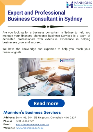 Expert and Professional Business Consultant in Sydney