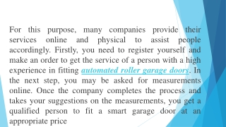 for this purpose many companies provide their