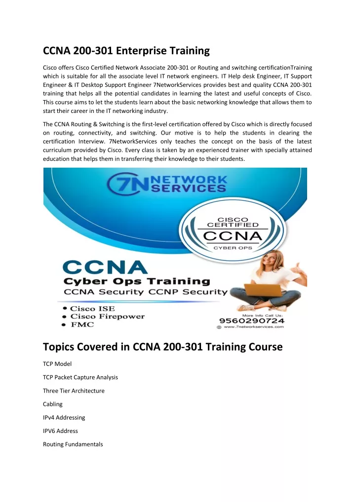 ccna 200 301 enterprise training