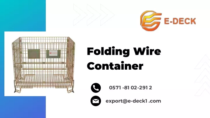 folding wire container