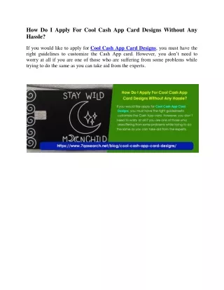how do i apply for cool cash app card designs