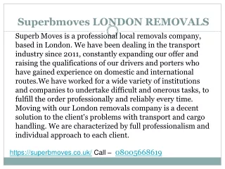 Office removals London