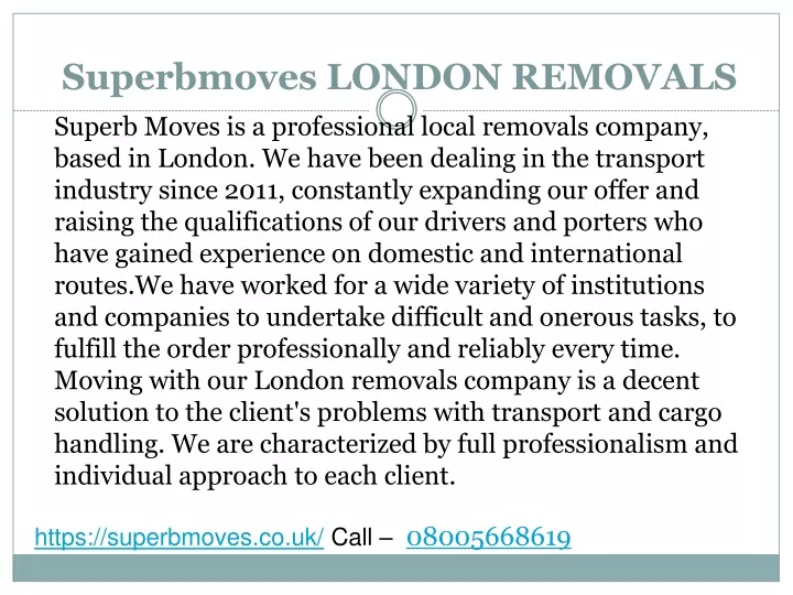 superbmoves london removals