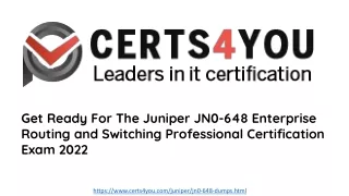 get ready for the juniper jn0 648 enterprise