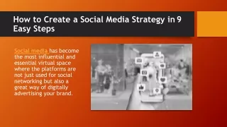 how to create a social media strategy in 9 easy steps