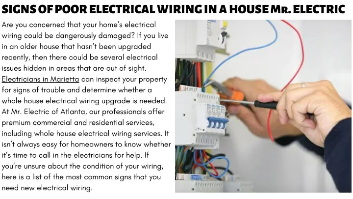 signs of poor electrical wiring in a house