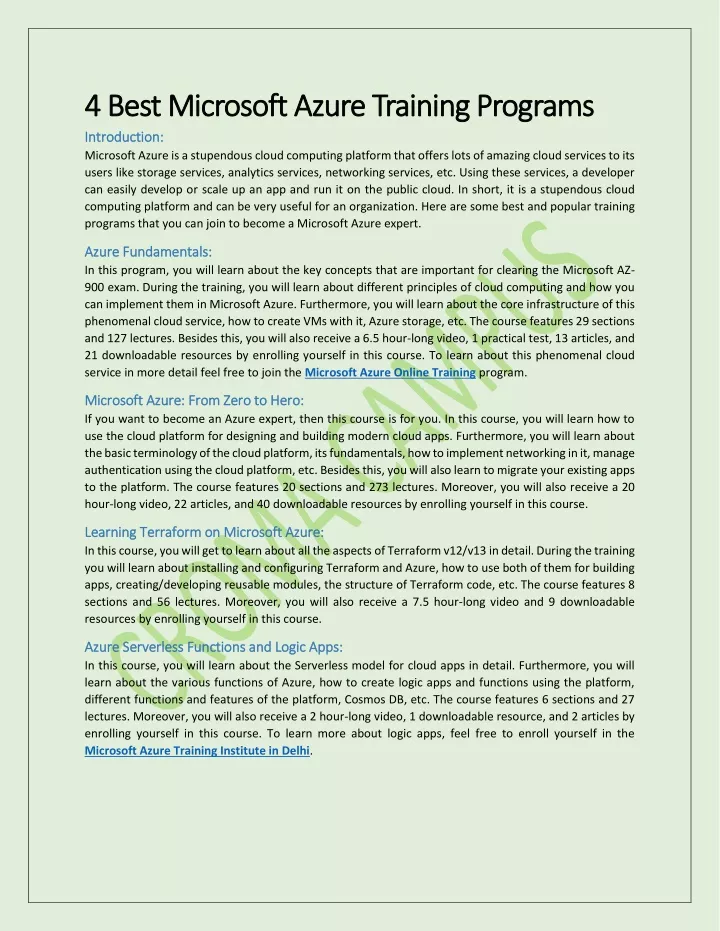 4 best microsoft azure training programs 4 best