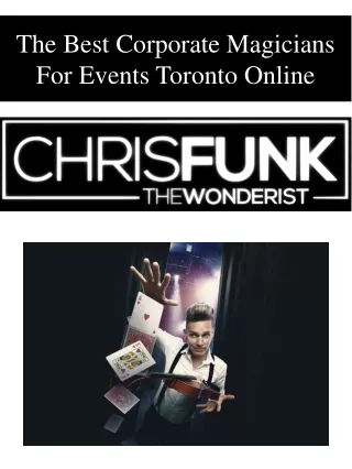 the best corporate magicians for events toronto online