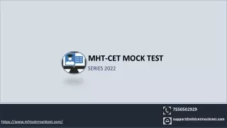 MHT-CET MOCK TEST 2022