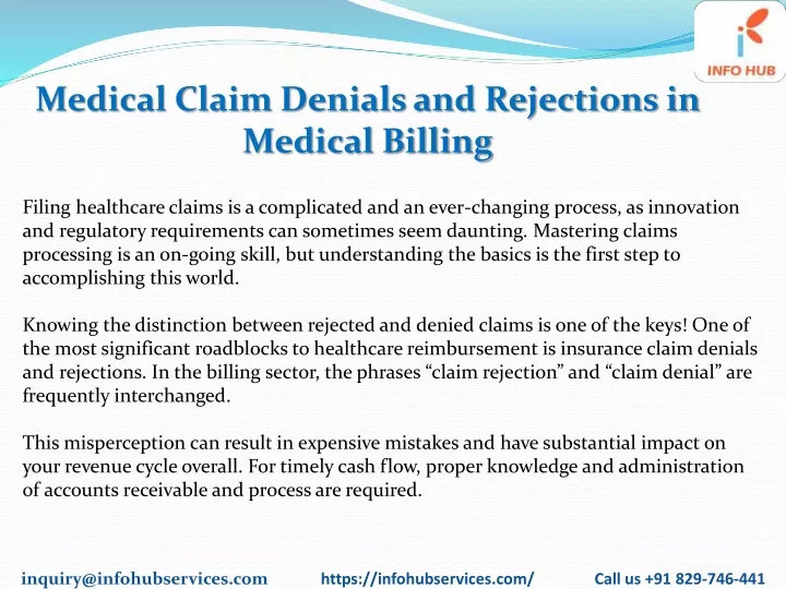 PPT - Medical Claim Denials And Rejections In Medical BillingPDF ...