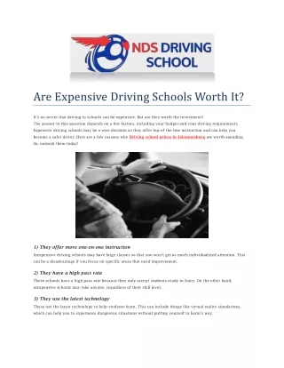 Are Expensive Driving Schools Worth It