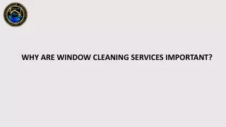 WHY ARE WINDOW CLEANING SERVICES IMPORTANT?