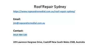 Get Reliable Roof Repair Sydney Services And Keep Protect Your Buildings