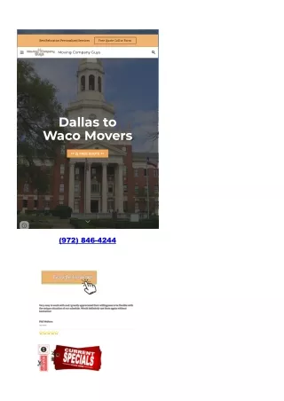 Dallas To Waco Movers